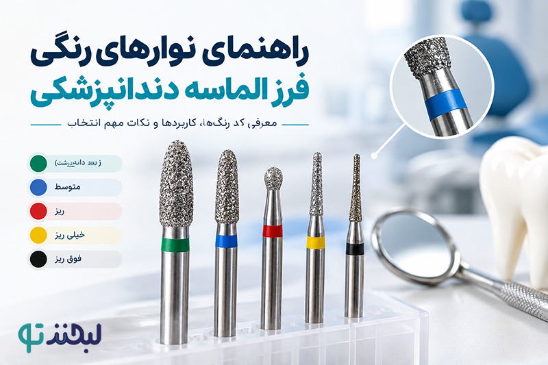 راهنمای نوارهای رنگی فرز الماسه دندانپزشکی